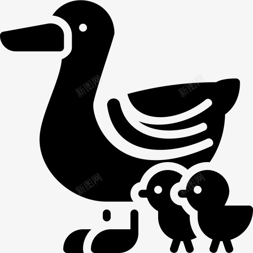 鸭子养殖95填充svg_新图网 https://ixintu.com 鸭子 养殖 填充
