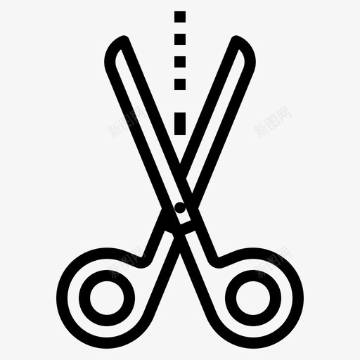 剪刀家用工具1线状svg_新图网 https://ixintu.com 剪刀 家用 工具 线状