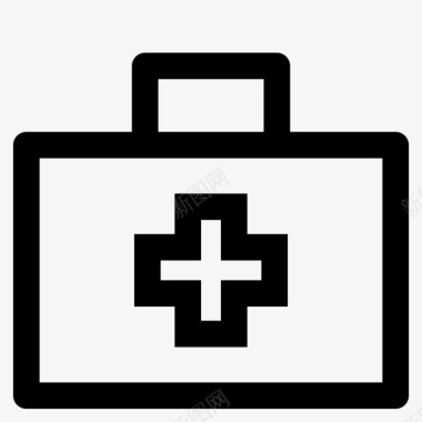急救箱医护人员药品储藏箱图标