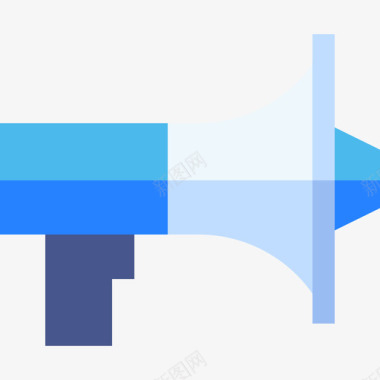 扩音器动力38平坦图标