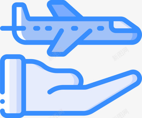 飞机旅行app34蓝色图标