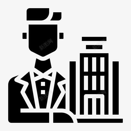 接待员职业化身3填充svg_新图网 https://ixintu.com 接待员 职业 职业化 化身 填充