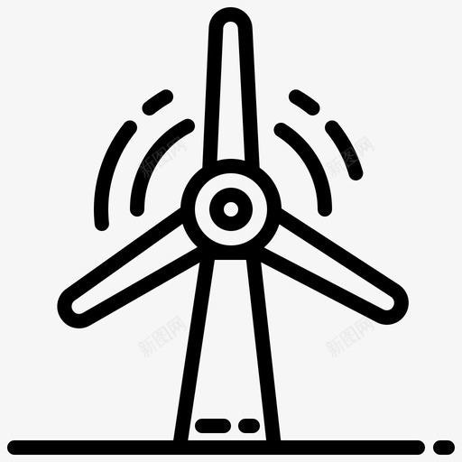 涡轮机绿色能源3线性svg_新图网 https://ixintu.com 涡轮机 绿色 能源 线性