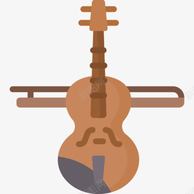 小提琴艺术设计28扁平图标