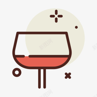 葡萄酒饮料38原色图标