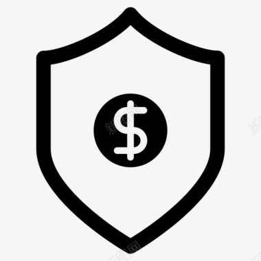 盾钱钱防钱安全图标