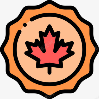 枫叶加拿大25线形颜色图标