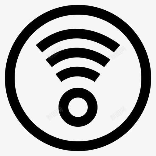 wifi应用程序界面svg_新图网 https://ixintu.com 界面 wifi 应用程序 移动 ui web 圆形