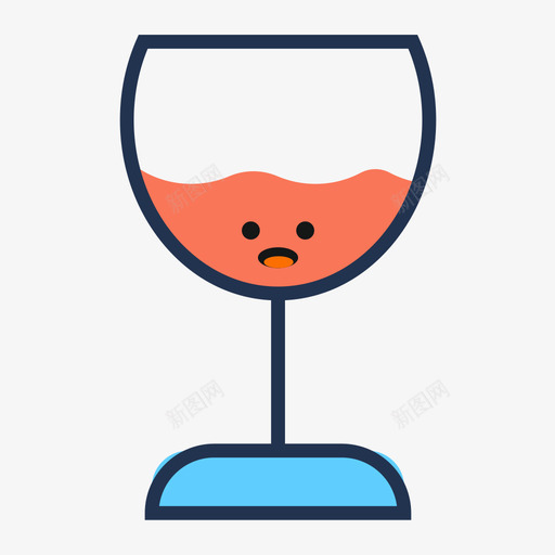 红酒svg_新图网 https://ixintu.com 红酒 填充 多色 精美 圆润 可爱
