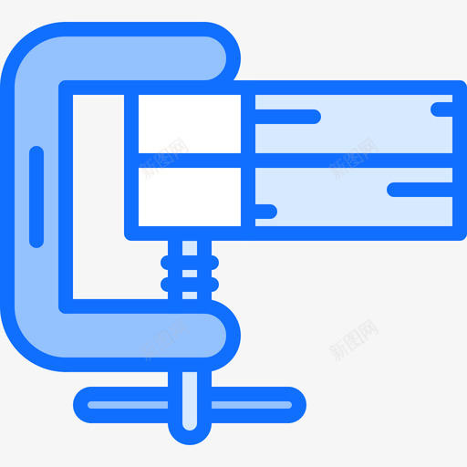 夹钳木7蓝色svg_新图网 https://ixintu.com 夹钳 蓝色