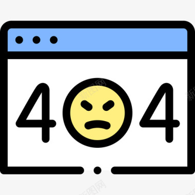 404错误网页设计163线性颜色图标