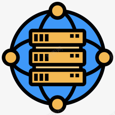 大数据网络技术20线颜色图标