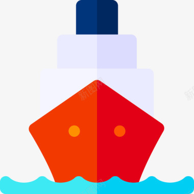 船旅行app35扁平图标