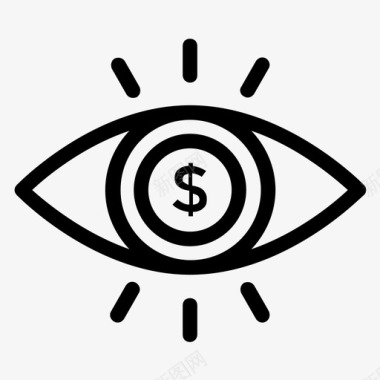 金融视觉向量商业眼睛金融眼睛图标