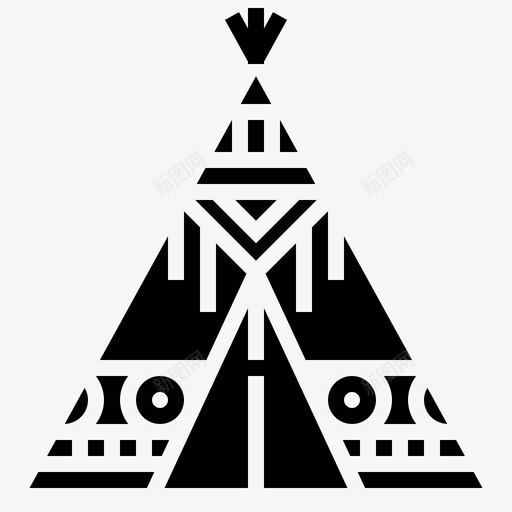 提比印第安人4字形svg_新图网 https://ixintu.com 提比 印第安人 字形