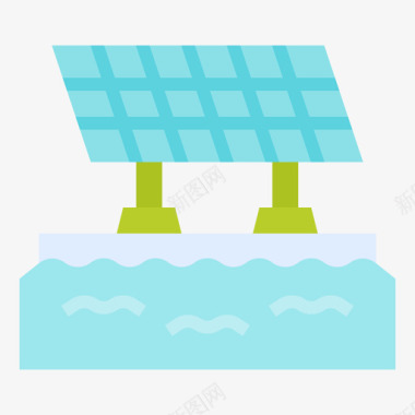 太阳能电池可再生能源37扁平图标