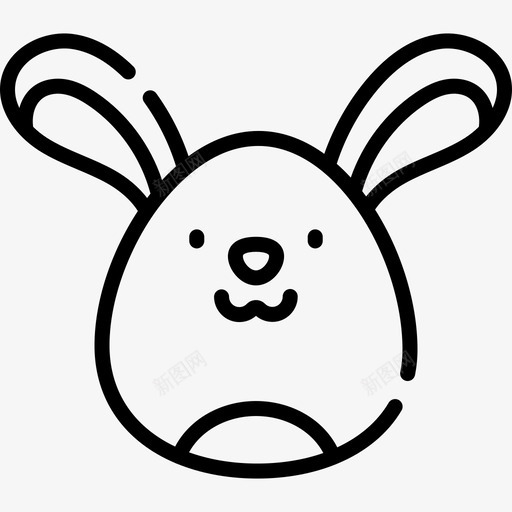 复活节兔子复活节第40天直系svg_新图网 https://ixintu.com 复活节 兔子 40天 直系