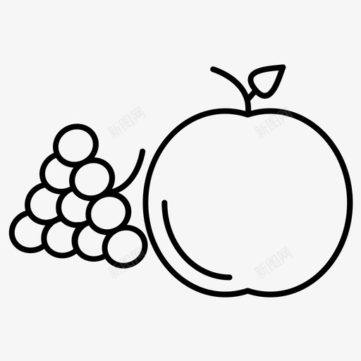 水果苹果食物svg_新图网 https://ixintu.com 水果 苹果 食物 葡萄 感恩节 常规 系列