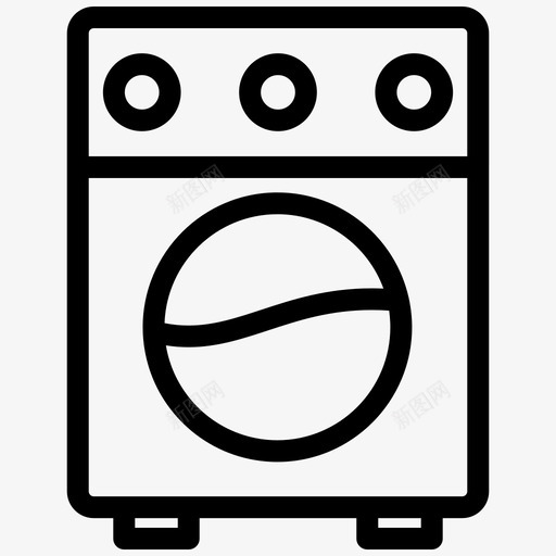 洗衣房洗衣机室内设计加粗线条集133svg_新图网 https://ixintu.com 洗衣房 洗衣机 室内设计 加粗 粗线条