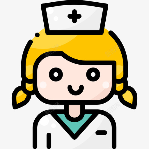 护士女专业人员1直系肤色svg_新图网 https://ixintu.com 护士 专业人员 直系 肤色