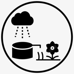 收集雨水雨水收集再利用节约用水高清图片