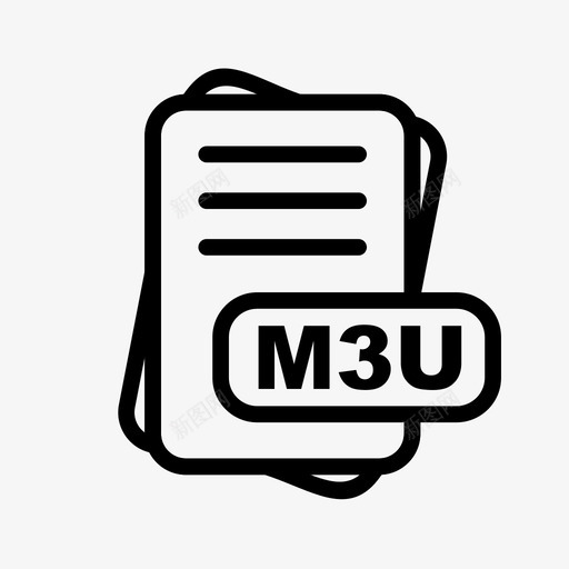 m3u文件扩展名文件格式文件类型集合图标包svg_新图网 https://ixintu.com 文件 m3u 扩展名 格式 类型 集合 图标