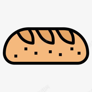 面包面包房150线性颜色图标
