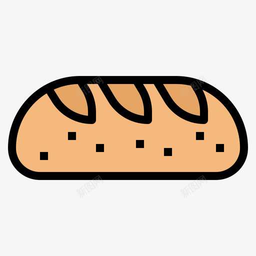 面包面包房150线性颜色svg_新图网 https://ixintu.com 面包 面包房 线性 颜色