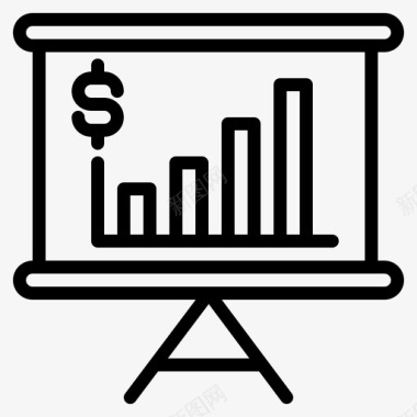 条形图商业和金融117线性图标