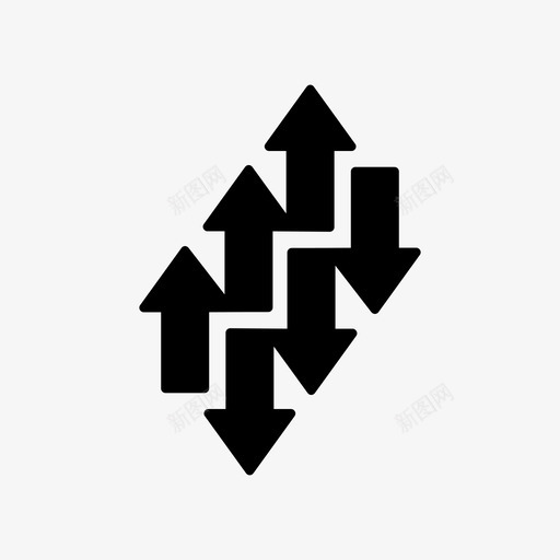 上下箭头方向双箭头svg_新图网 https://ixintu.com 箭头 上下 方向 地图 位置