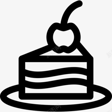 蛋糕片事件10线性图标
