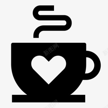 爱咖啡杯子茶图标