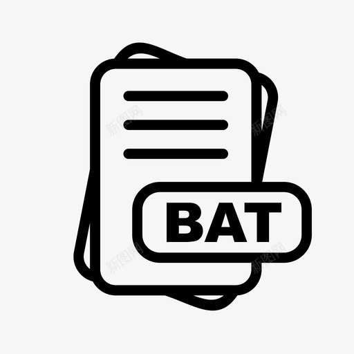 bat文件扩展名文件格式文件类型集合图标包svg_新图网 https://ixintu.com 文件 bat 扩展名 格式 类型 集合 图标