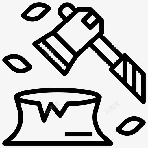 森林砍伐气候变化37线性svg_新图网 https://ixintu.com 森林 砍伐 气候变化 线性