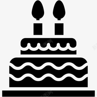 生日蛋糕面包店奶油蛋糕图标