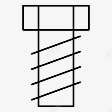 螺栓螺钉机械图标