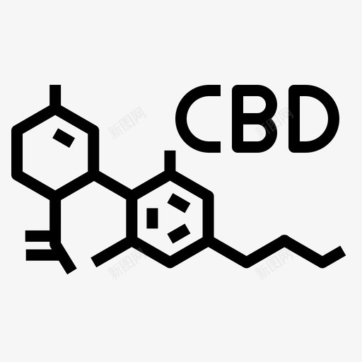 分子大麻12线状svg_新图网 https://ixintu.com 分子 大麻 线状