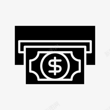 现金提款货币图标