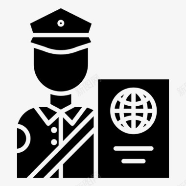 警官184机场雕文图标