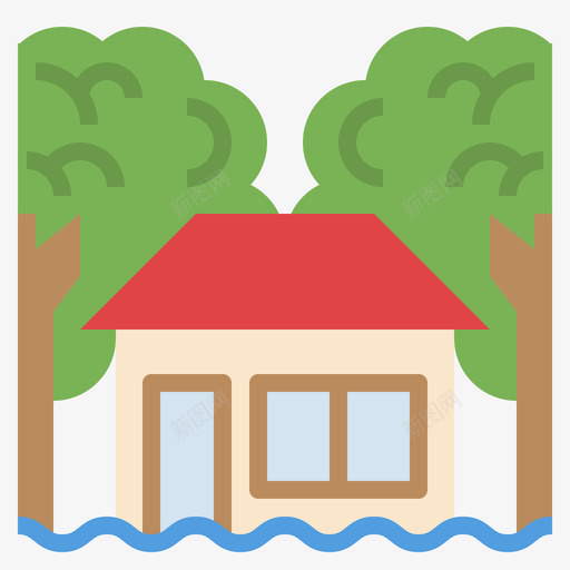 洪水保险102平房svg_新图网 https://ixintu.com 洪水 保险 平房