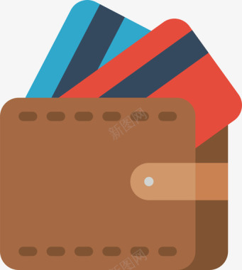 钱包信用卡支付1扁平图标