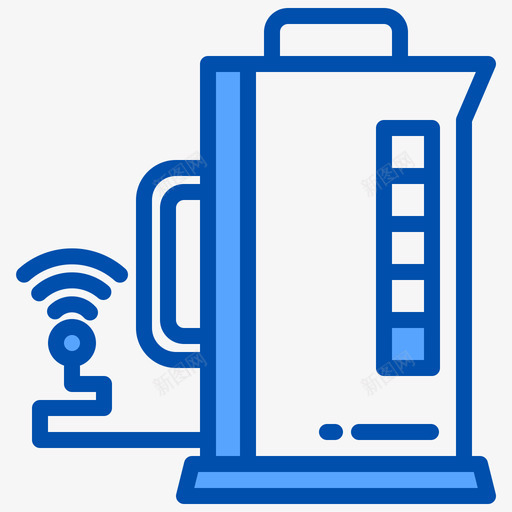 咖啡壶智能家居生活蓝色svg_新图网 https://ixintu.com 咖啡壶 智能家居 生活 蓝色
