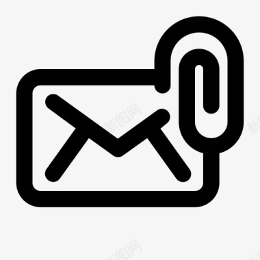 电子邮件附件收件箱邮件图标