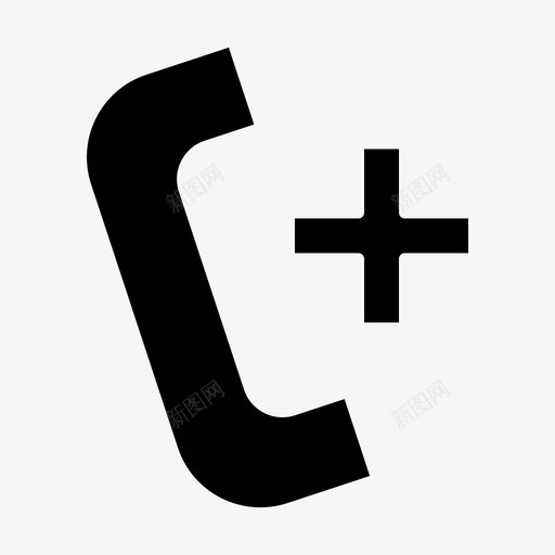 添加电话通信联系人svg_新图网 https://ixintu.com 添加 电话 通信 联系人 多媒体 标志 标志符 符号