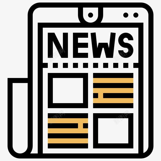 新闻社交成瘾15黄影svg_新图网 https://ixintu.com 新闻 社交 成瘾 黄影