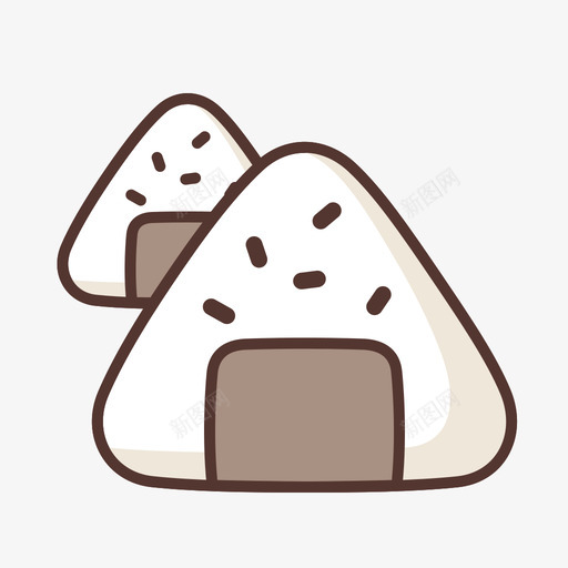 饭团onigirisvg_新图网 https://ixintu.com onigiri 可爱 多色 手绘 表情 饭团