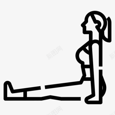 座椅瑜伽姿势5直线型图标