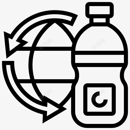回收塑料污染9线性svg_新图网 https://ixintu.com 回收 塑料 污染 线性
