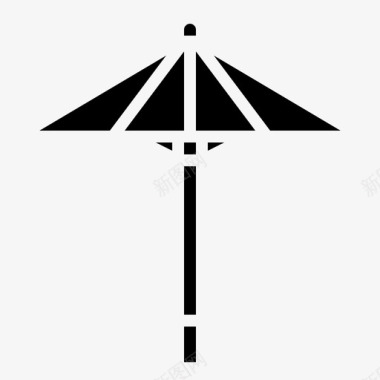 日本雨天雨伞图标