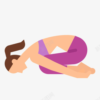 孩子瑜伽姿势1平躺图标